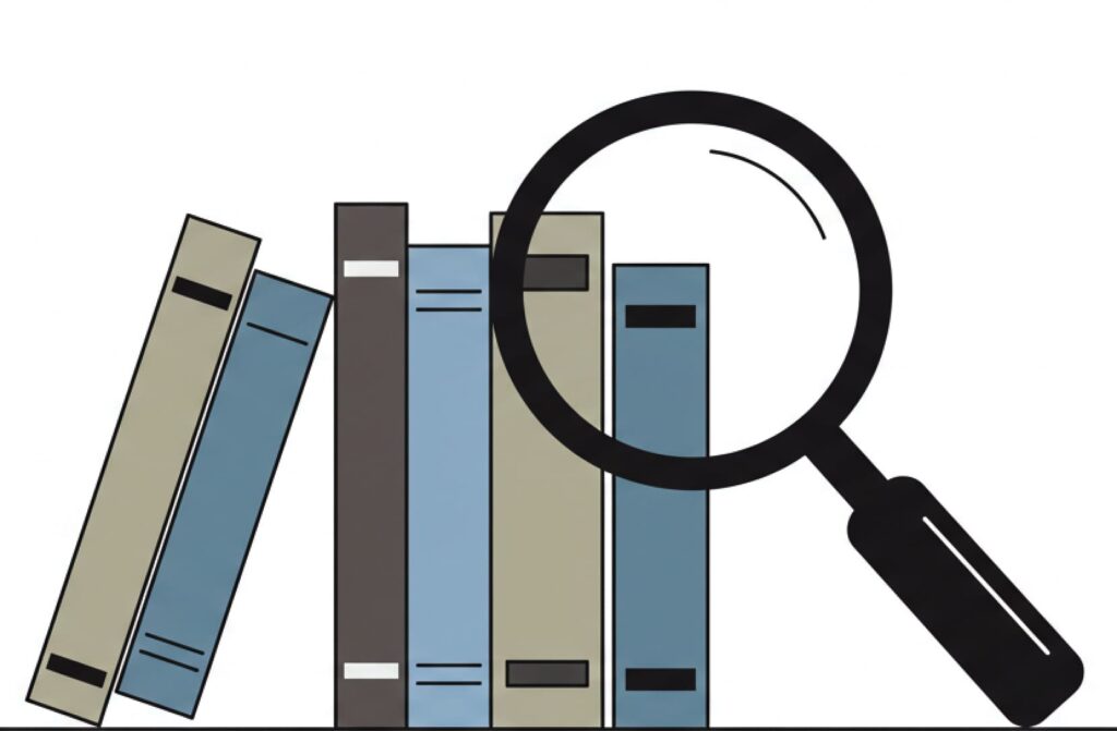 図書館に蔵書されてないか イラスト