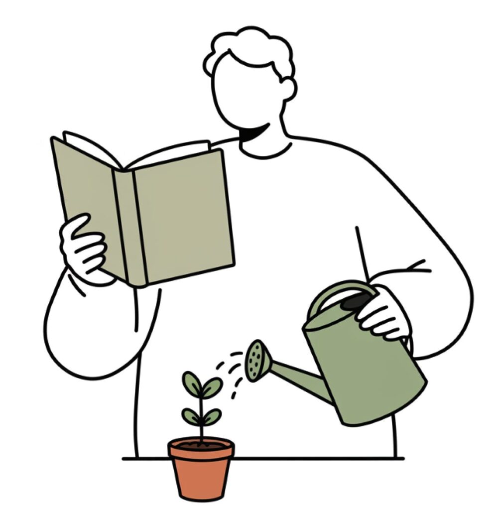 読んだら自分で栽培を実践してみる イラスト