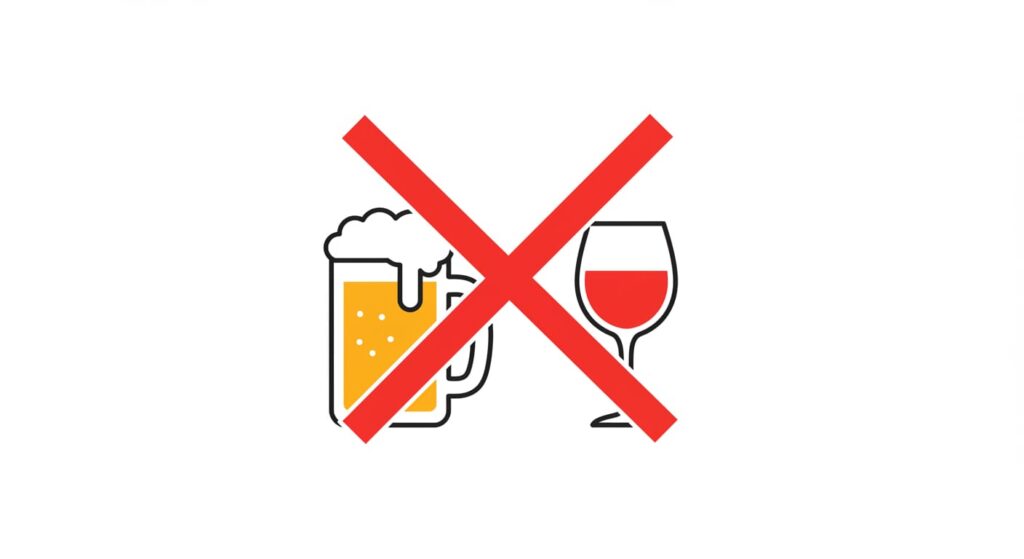 散布後の飲酒は避ける