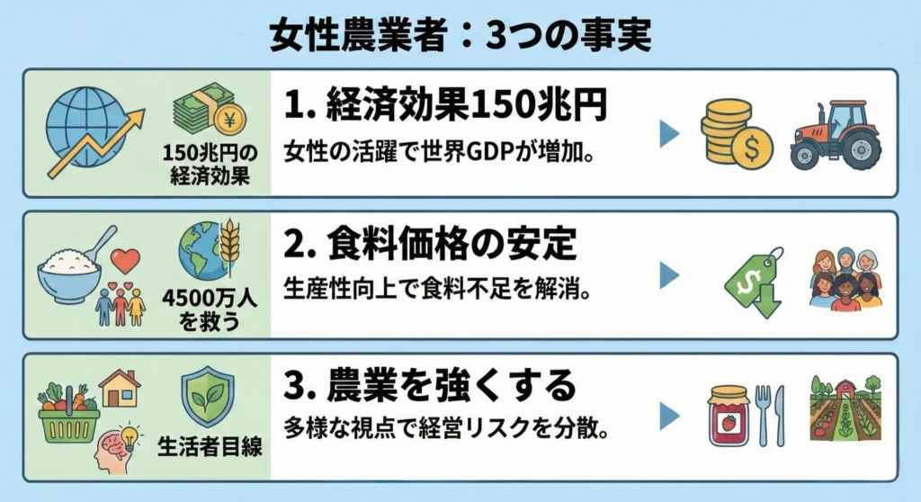 なぜ今、女性農業者なのか?:3つの衝撃的な事実